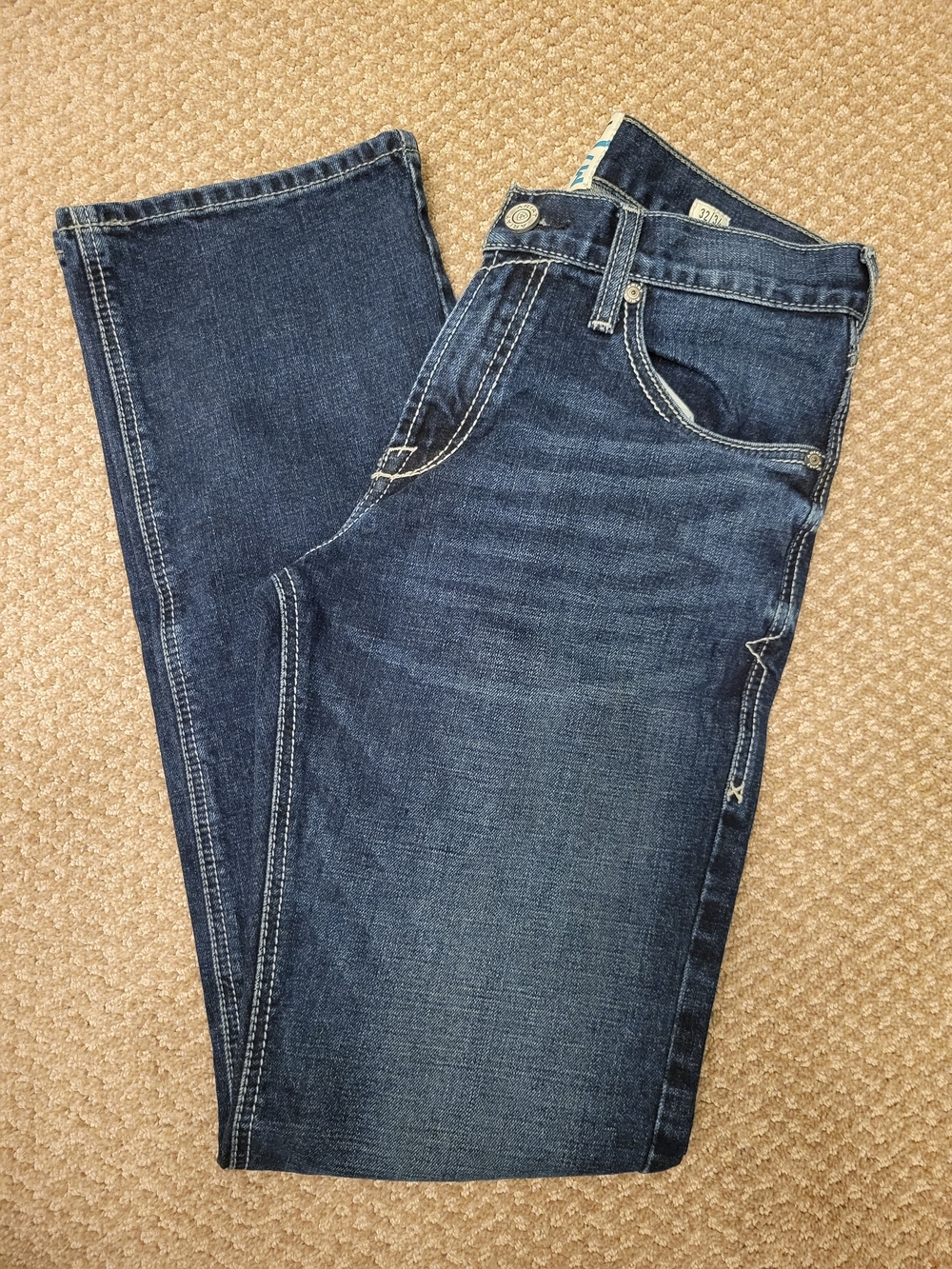 Ariat Men's Slim Straight Jeans - Dark Blue Denim